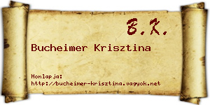 Bucheimer Krisztina névjegykártya